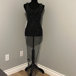 Crystal mesh dress